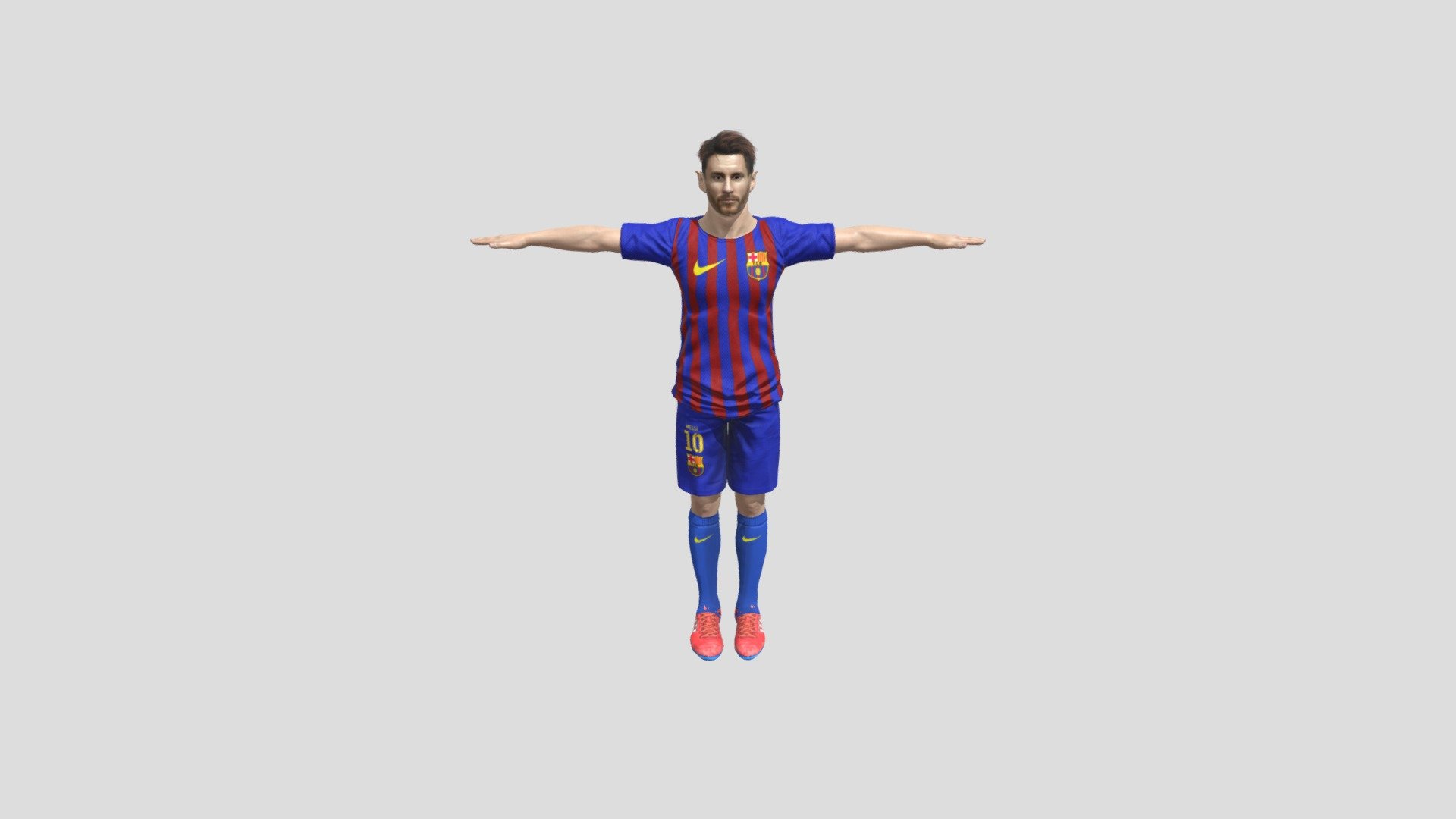 It is rigged. Availabe for any engine. Great topology free of errors.  4K PBR and Human Shader Textures - 3D Character  Messi for video games or Animation - 3D model by Cartoonvideoanimation (@Cindy.Segura) 3d model