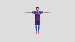 3D Character  Messi for video games or Animation