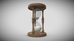 3D Hourglass Model object, wooden, time, vray, clock, vintage, retro, unreal, antique, equipment, obj, sand, ready, timer, easy, hourglass, fbx, realistic, old, real, running, deadline, minute, sandglass, modeling, unity, unity3d, architecture, glass, asset, game, 3d, low, poly, model, wood, watch, environment, hour-glass, "enine"