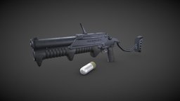 GM-94 Grenade Launcher grenade, pump, action, army, bomb, russian, firearms, launcher, ukraine, projectile, weapon, military, war, gm-94, gm94