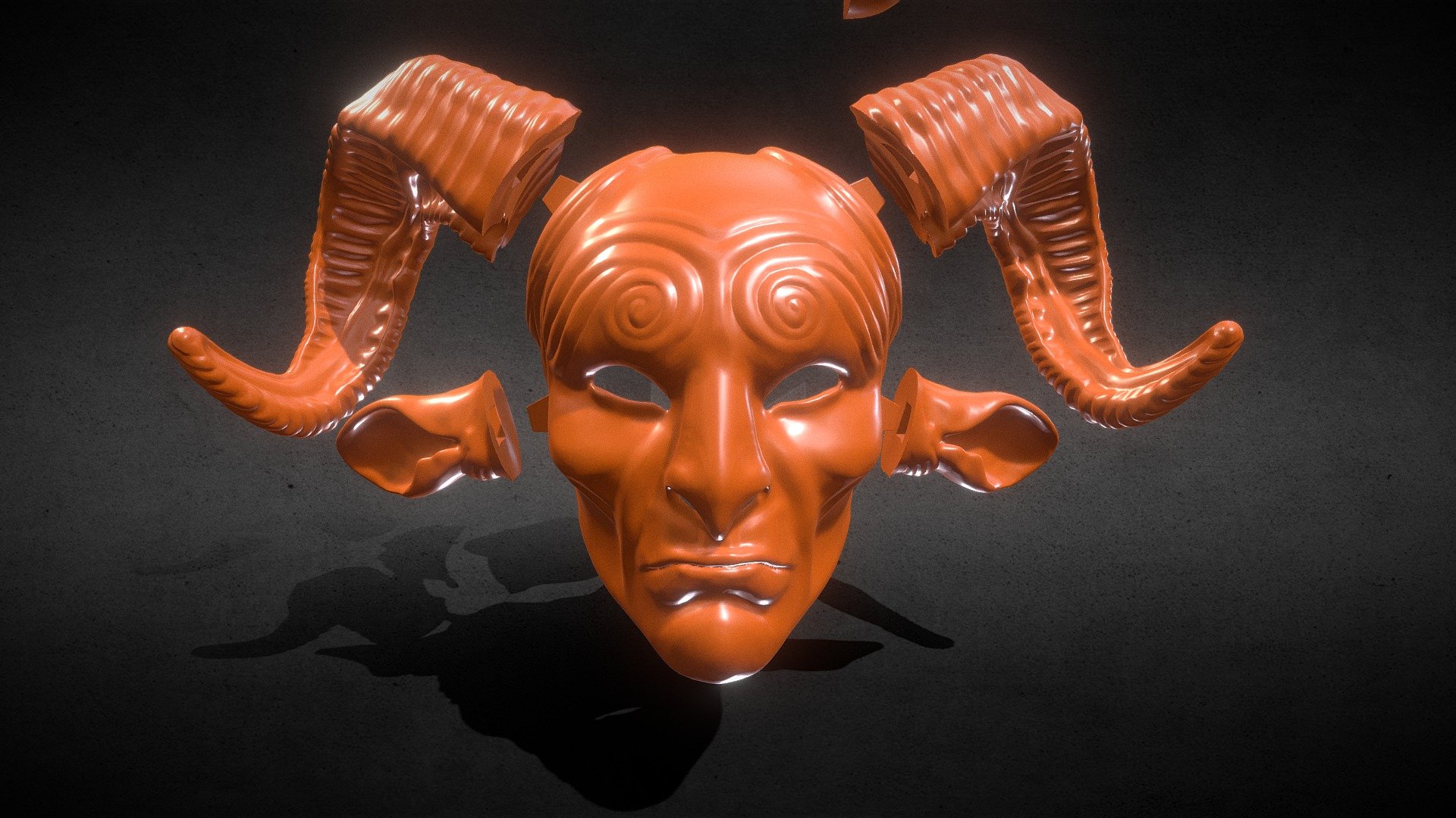 Fanart of a mask of the pan from pan's labyrinth movie ready for 3d print I included the OBJ, STL, and Zbrush tool file I separated in 4 parts the mask or complete for easy 3d print if you need 3d game assets or stl files I can do commission works 3d model