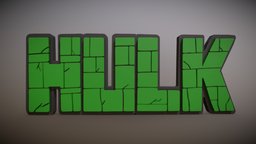 Hulk Logo toy, marvel, sign, spiderman, hulk, dc, logo, 3d