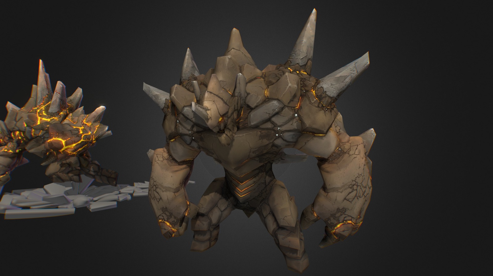 My visual update take of Malphite from League of Legends.
this is part of my entry for the Riot Games - Polycount contest
Check out my entry post in here:
http://www.polycount.com/forum/showthread.php?t=143736 - Malphite Action Set - 3D model by Trik 3d model