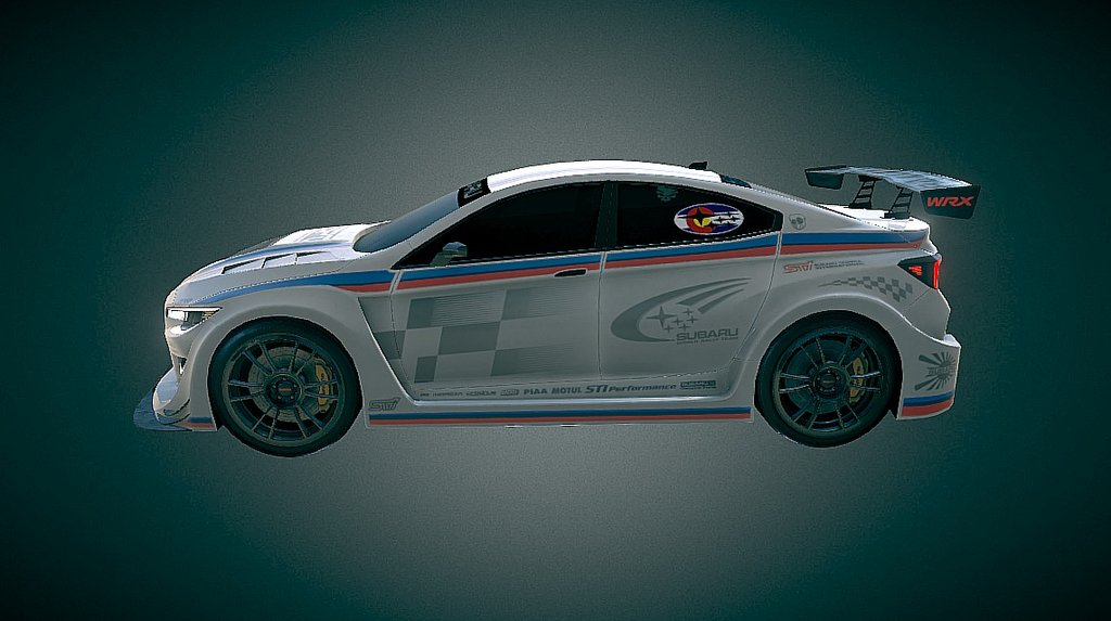 Subaru WRX Race Car - 3D model by N8 (@nathanmlange) 3d model