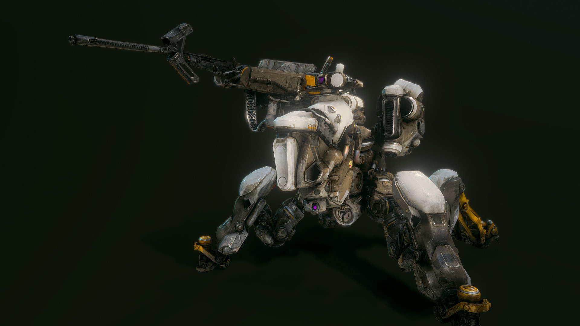 An old project - Quadrupedmech Animated - 3D model by JHS-Art (@Nidhoeggr) 3d model