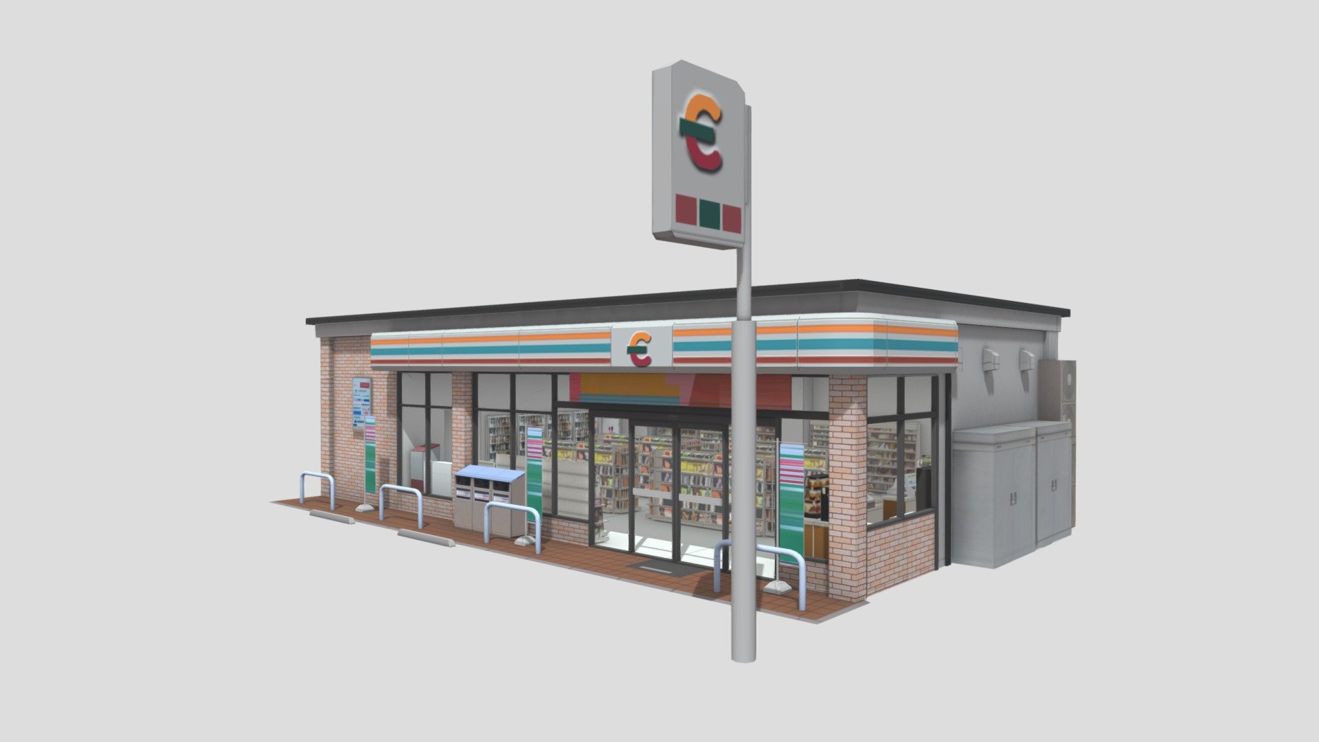 Convenience store  model - convenience store - 3D model by haioku-kun (@nagatacomic) 3d model
