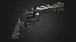 Smith-Wesson M&P R8 Revolver PBR police, games, us, revolver, trench, army, handgun, photorealistic, bolt, shell, bullet, vr, ar, realistic, trigger, pistol, sheriff, game-ready, magnum, assault-rifle, semi-automatic, optimized, game-asset, game-model, low-poly-model, automatic-weapon, weapon, low-poly, lowpoly, usa, gun, colt