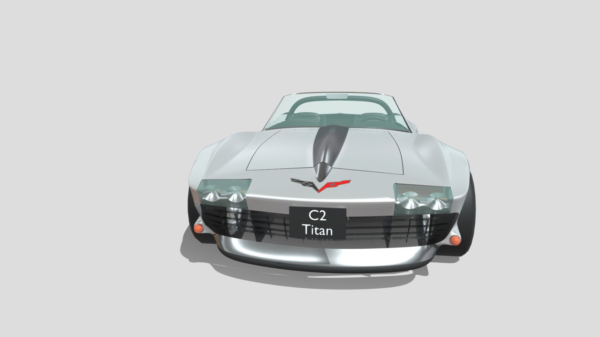 Carrozze DÄULARI : some &lsquo;grand sport' features, widebody, sidepipe, diffusor - Chevrolet Corvette C2 Titanium - Download Free 3D model by Carrozze DÄULARI (@alhertenberger) 3d model