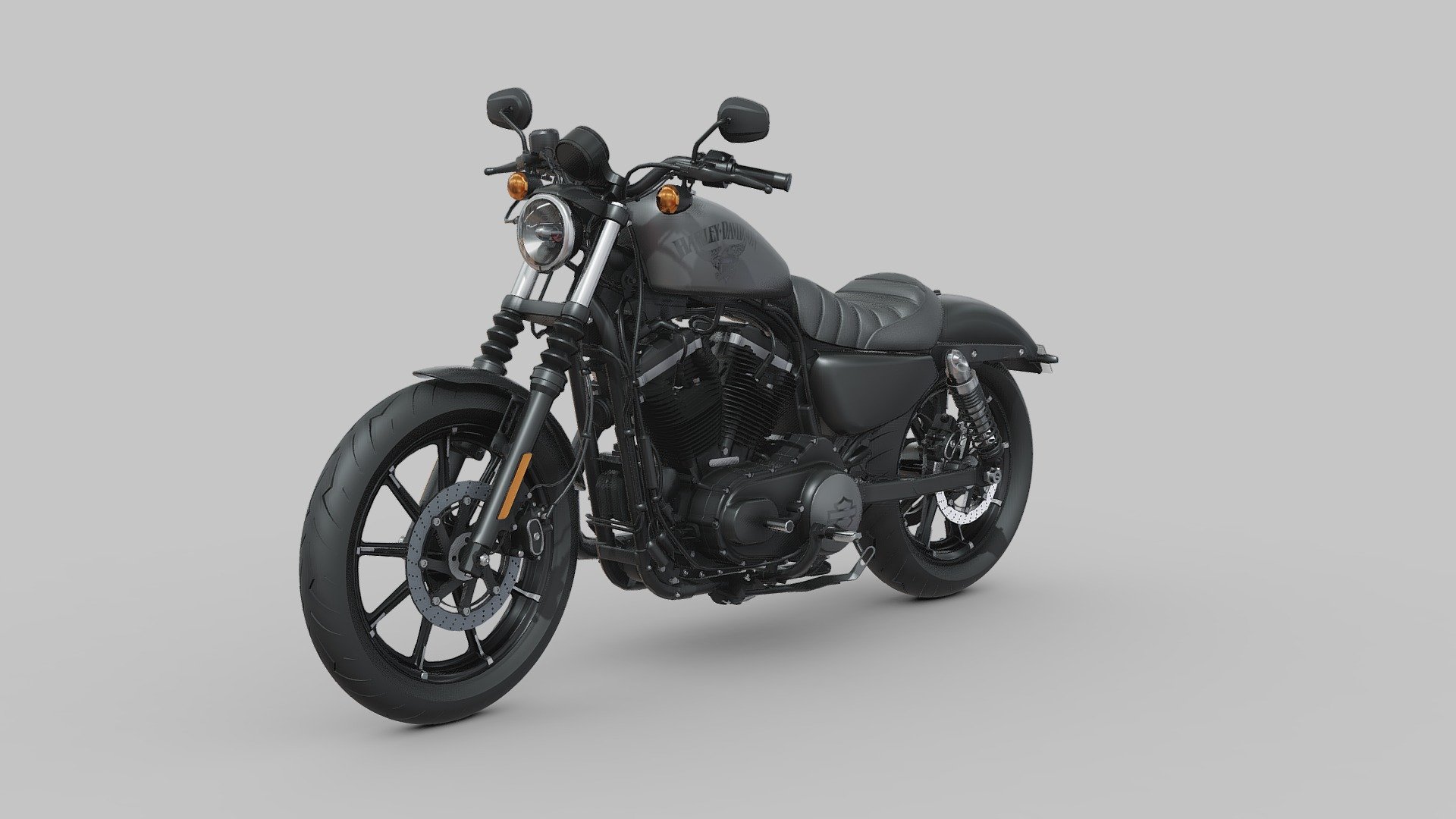 The Harley-Davidson Iron 883 is a raw and rugged cruiser motorcycle that embodies the essence of the iconic American brand. With its minimalist design and unmistakable Harley-Davidson DNA, the Iron 883 offers riders a timeless blend of style, performance, and attitude. Powered by a punchy 883cc Evolution engine, the Iron 883 delivers ample torque and responsive power, making it a thrilling ride on both city streets and open highways. Its blacked-out finishes, including the engine, exhaust, and wheels, give the bike a distinct and aggressive look that commands attention wherever it goes. Equipped with modern features such as optional ABS brakes and Harley-Davidson's signature sound, the Iron 883 offers a visceral and authentic riding experience that appeals to both seasoned riders and newcomers alike. With its timeless design and legendary heritage, the Harley-Davidson Iron 883 captures the essence of freedom on two wheels 3d model