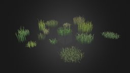 Grass-bundle-3d-model green, plant, grass, nature-plants, grass-bundle, 3d-design, 3dmodel