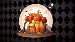 Spoopy Halloween! cute, original, zbrush-sculpt, halloween-pumpkin, stylized-environment, stylizedmodel, stylized-texture, zbrush, stylized, halloween, pumpkin, spooky, halloween-2020