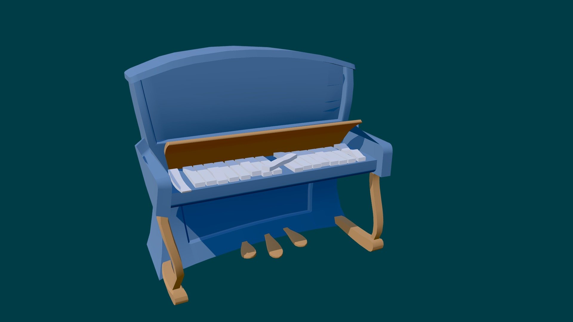 Cute Cartoon Piano - Cartoon Piano - Download Free 3D model by Hogdragen 3d model