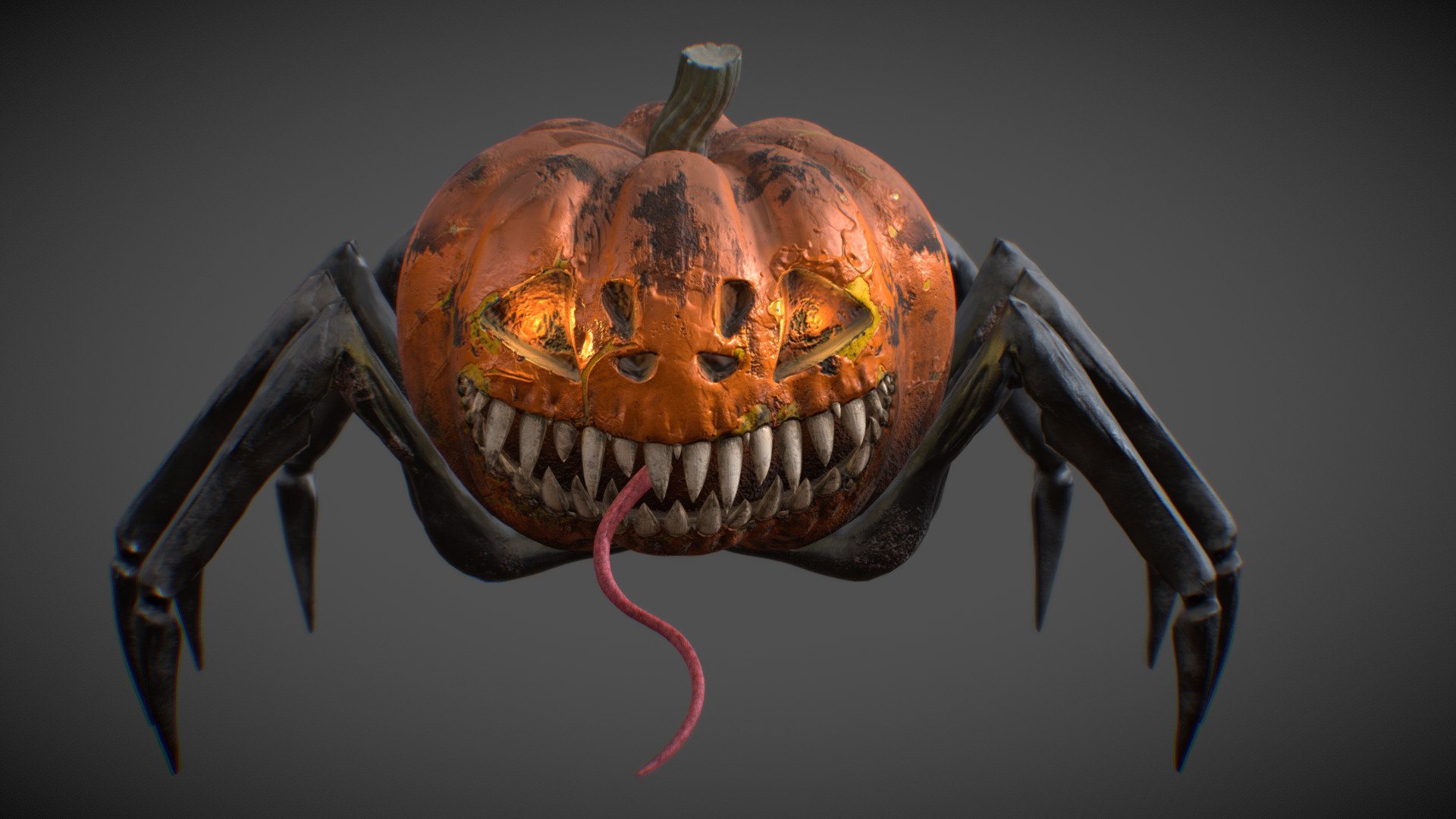 This is a spider pumpkin model that loves sweets, but at the same time will not give up on you.

Including the BLEND, FBX and OBJ formats.

With Diffuse, Specular, Roughness, Metallic and Normal map textures.

The low-poly game is ready

Polygons 37193

Vertexes 37305

Textures are displayed in sizes from 512x128 to 4096x4096.

Created in Blender

Support my in ArtStation: https://www.artstation.com/artwork/39Bd4E - Halloween Spider Pumpkin - Download Free 3D model by gloomDelusion (@GlomDel) 3d model