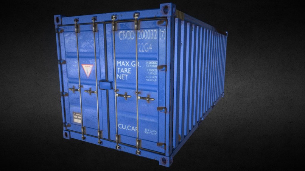 20 Ft shipping container. Here is my new free asset on unity asset store 3d model