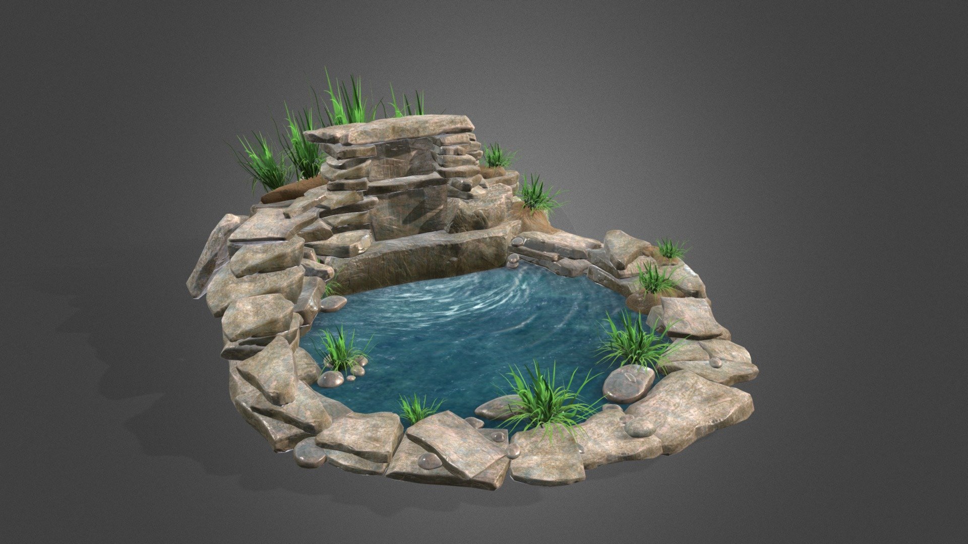 Rock Fountain - Rock Fountain - Download Free 3D model by Al-Deezel (@Al-dezel) 3d model