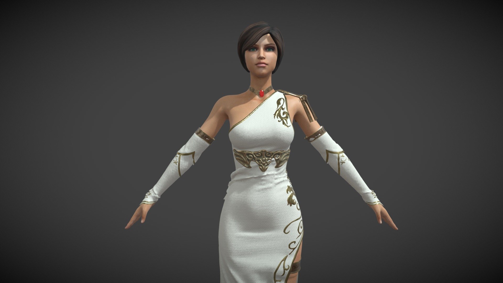 Elf Priestess Clo3d, проект Marvelous Designer - elf Priestess - 3D model by realkirillll 3d model