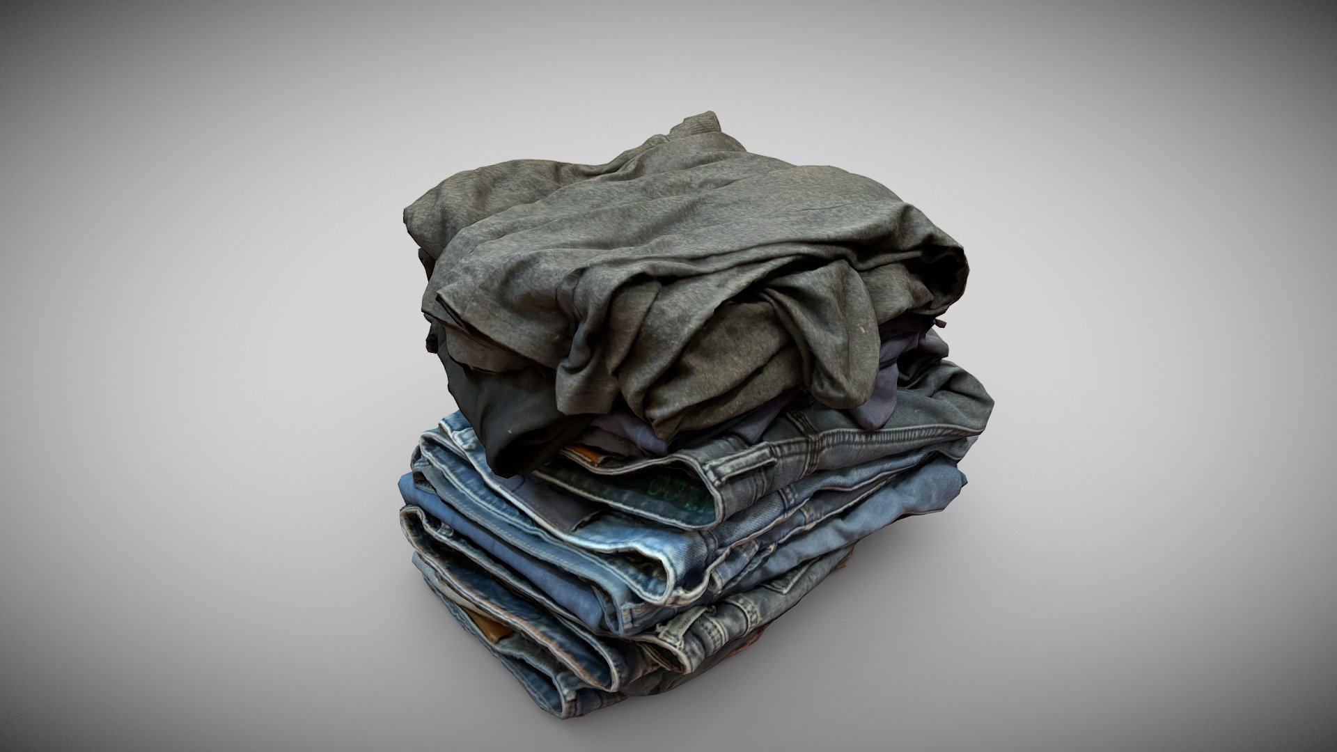 A small pile of clothes on the floor, low poly and game ready.

Fully UV Mapped. Complete with Colour , Ambient Occlusion and Normal Map textures. Includes both OBJ and FBX formats 3d model