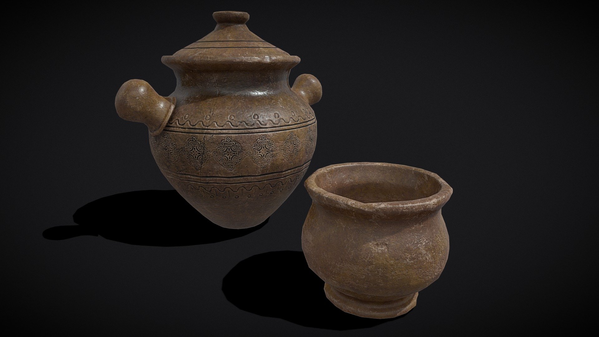 Engraved Earthenware Bean Pot 
VR / AR / Low-poly
PBR approved
Geometry Polygon mesh
Polygons 2,308
Vertices 2,221
Textures 4K PNG - Engraved Earthenware Bean Pot - Buy Royalty Free 3D model by GetDeadEntertainment 3d model