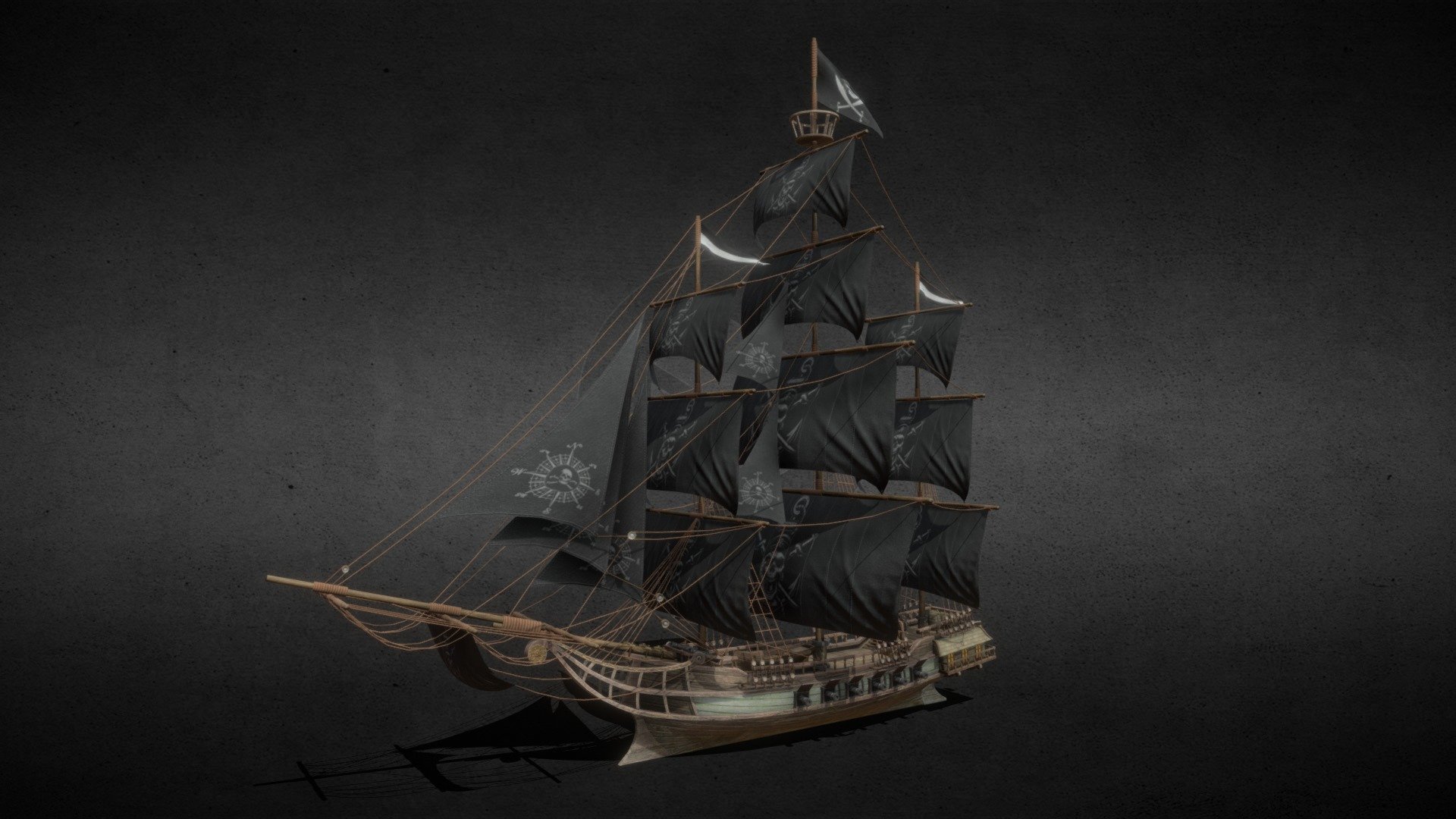 Full Pbr 3 texture sets (4K-4096x4096)


6 different sails and respected flags.


-Pirate


-British


-Dutch


-Spanish


-Templar


-Flat dirty white


-White


-Damaged


cgtradercom/3d-models/watercraft/historic/ocean-brig - Ocean Brig - 3D model by 3DBazaar (@muratosan) 3d model