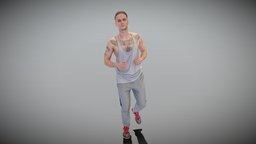 Young man running 415 style, archviz, scanning, people, , photorealistic, sports, fitness, gym, torso, smile, running, quality, realism, workout, handsome, sales, malecharacter, peoplescan, male-human, jogging, sportswear, stretching, squatting, torsomale, realitycapture, photogrammetry, lowpoly, scan, man, male, highpoly, squats, scanpeople, deep3dstudio