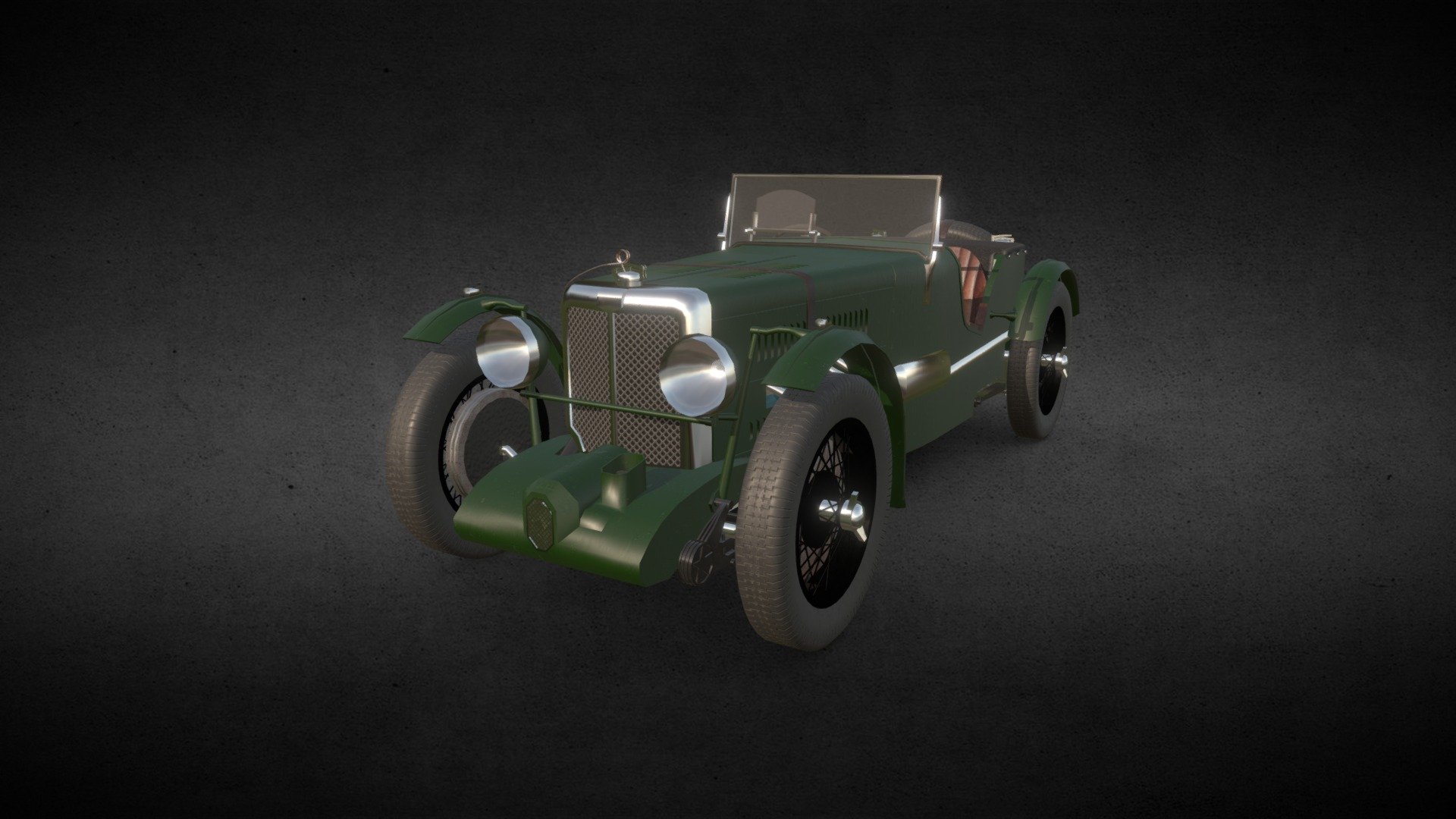 A simplified 3D model of MG K3 Magnette from 1933.

Modeled in Blender 2.92. Textured in Inkscape (bump maps later converted to normal maps) and Quixel Mixer.

I hope you'd like it :) - (Mid-poly) MG K3 Magnette - 3D model by KrStolorz 3d model