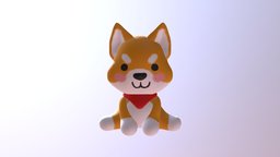 Shiba Inu Dog cute, dog, shibainu, woof, model, zbrush