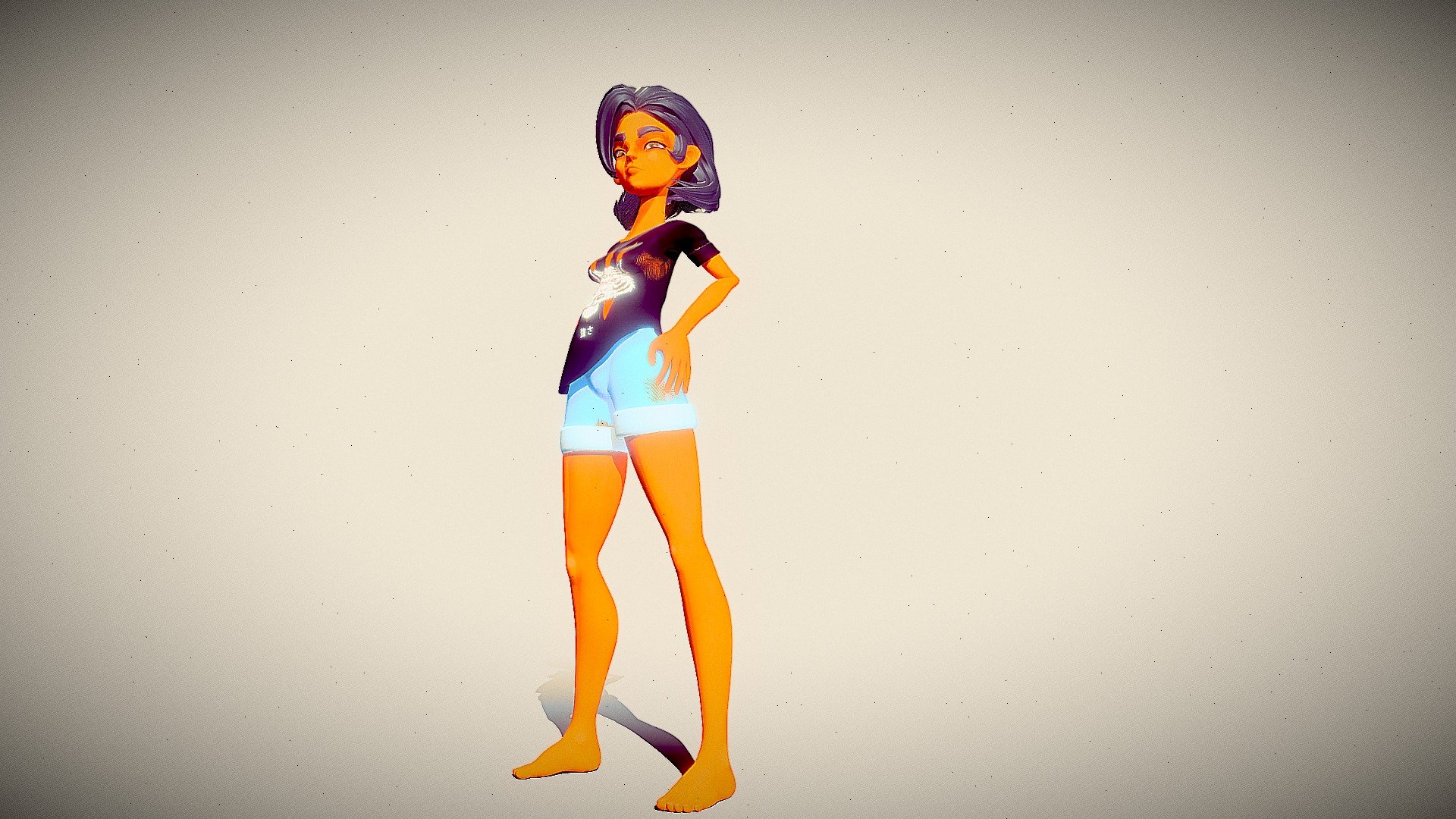 h-art.artstation.com/ - cartoon female character - 3D model by H.art 3d model
