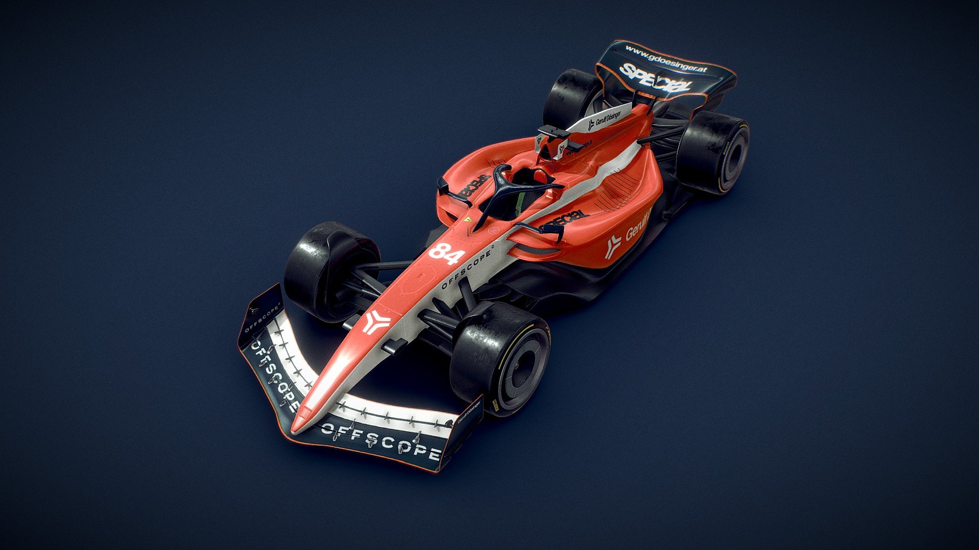 Based and updated to the latest aesthetic Formula 1 Standard..

Poly-count is mid- to high-count in order to bring the model to highest fidelity. The wheels have pivots that make them immediately rotateable. Chassis can be delivered as subdivideable. The sketchfab-viewer shows a SubDiv level of 2.

This model is fully UV unwrapped.
Delivery includes the original blender file as well as an fbx for maximum compatibility.

Make sure to download the &ldquo;Additional File