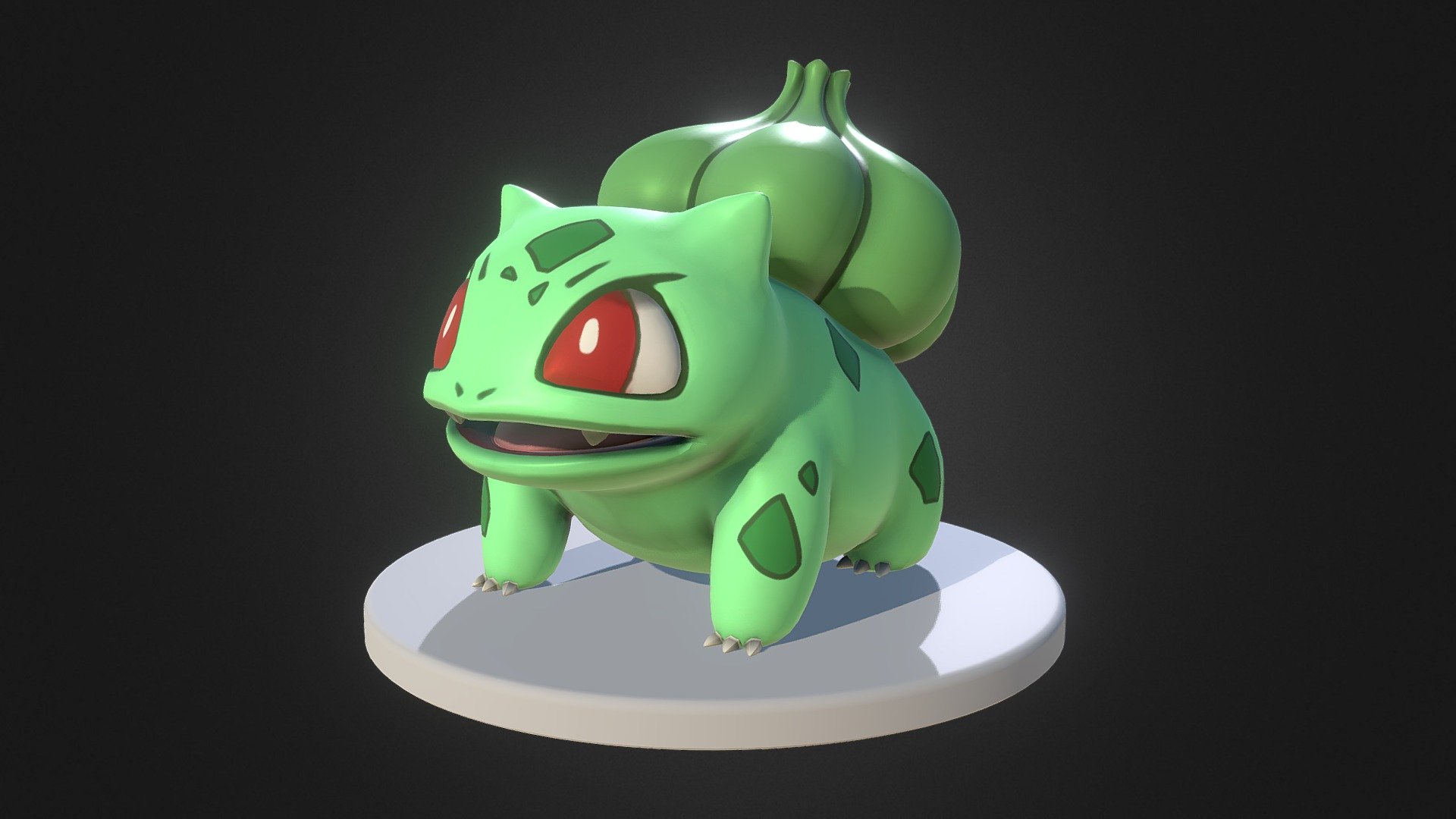 Pokemon Number 1 of 150 Bulbasaur - Bulbasaur - 3D model by 3dlogicus 3d model
