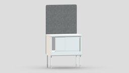 Herman Miller Workstation Public 5 office, scene, room, modern, storage, sofa, set, work, desk, generic, accessories, equipment, collection, business, furniture, table, vr, ergonomic, ar, seating, workstation, meeting, stationery, lexon, asset, game, 3d, chair, low, poly, home, interior