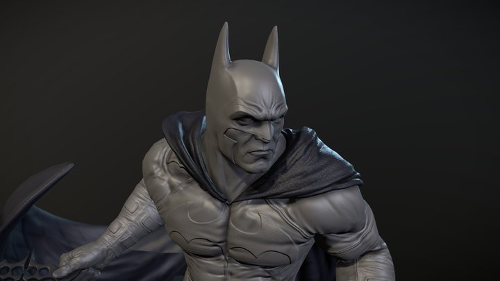 Original Batman Bust designed commissioned job.  Here I had the opportunity to design a BM figure with the tech I always wanted to make 3d model