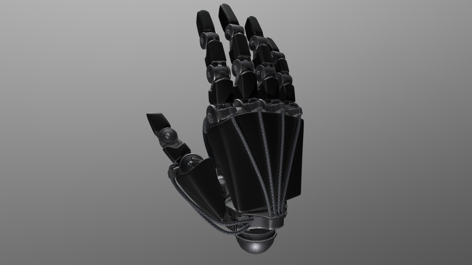 I made this robotic hand model and used materials from Substance Painter &amp; Substance Share to create the textures. All joints have parenting constraints for articulation &amp; animation 3d model