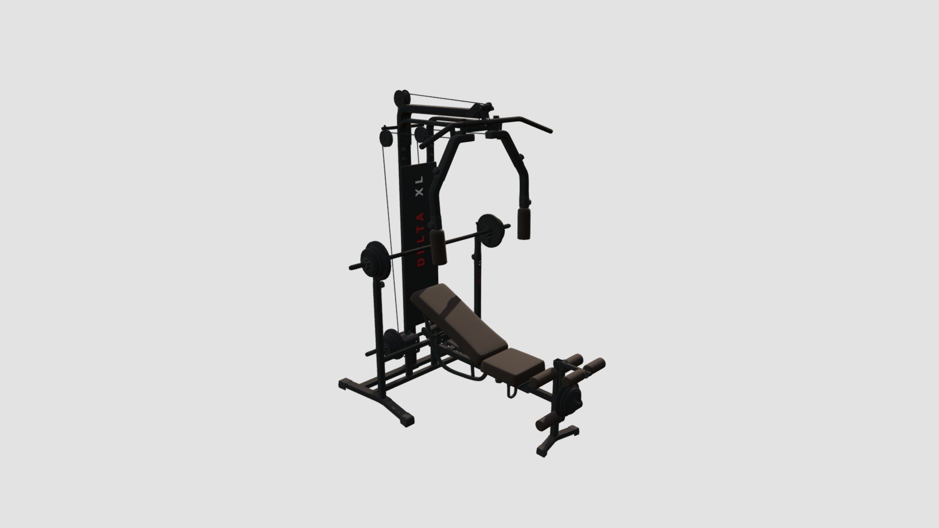 Highly detailed 3d model of gym equipment with all textures, shaders and materials. It is ready to use, just put it into your scene 3d model