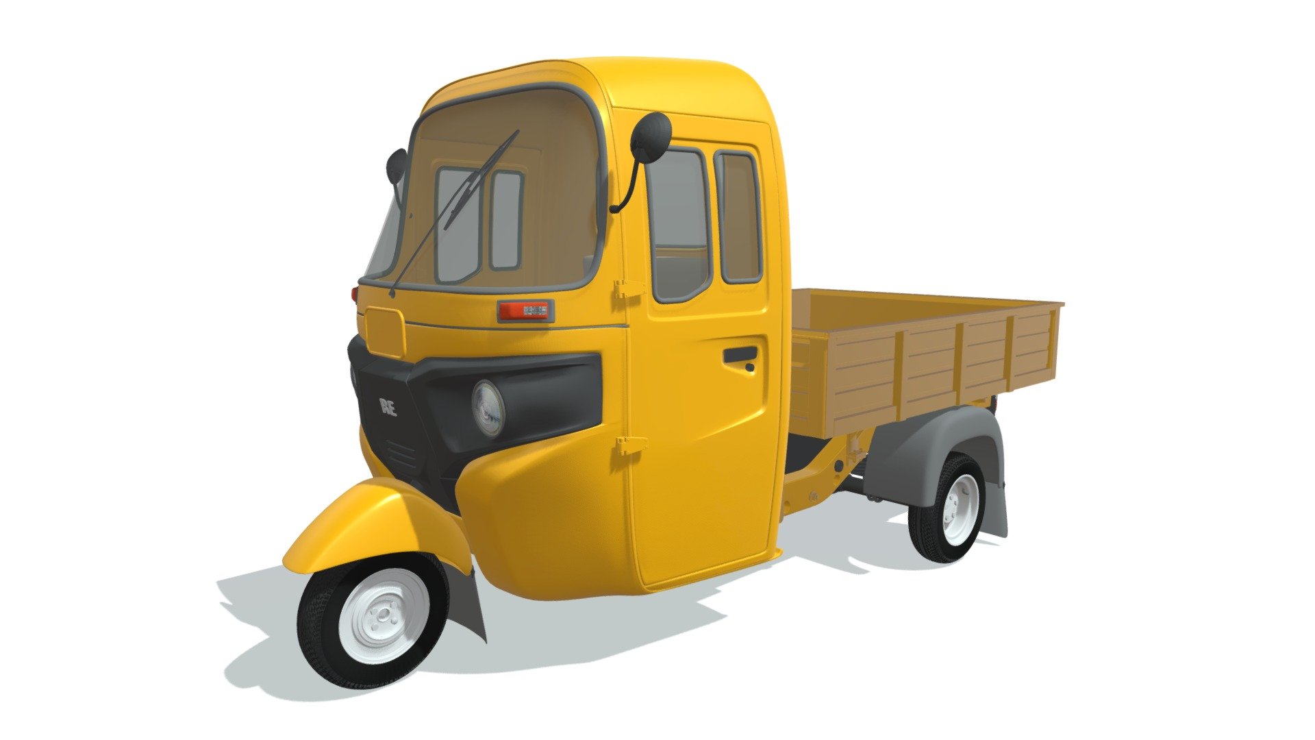 High quality 3D model of auto Rickshaw mini truck 3 wheeler carrier vehicle 3d model