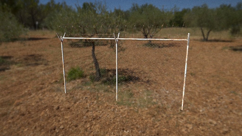 Rust Chainlink Fence with Barbed Wire from Abandoned Army Base.

Chainlink created with one plane and .png image.
Modelled and Textured for a game engine 3d model