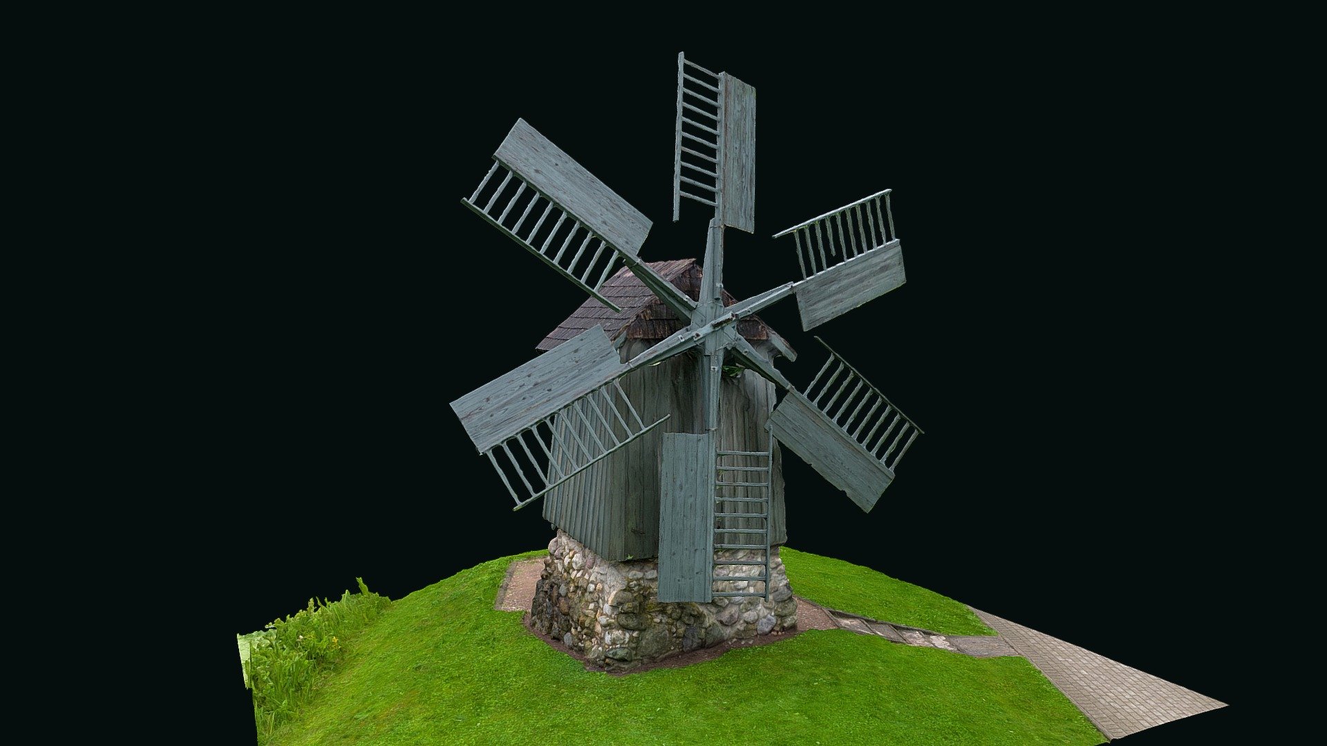 Sometime wide wings of windmills decorated and dominated the landscape. Standing away from the settlements, they looked lonely but powerful, welcoming the wind with all their might.

Bārisu windmill 
Lat: 56.550390
Long: 27.726050 
Latvia

Photogrammetry reconstruction in RealityCapture from 124 images. © Saulius Zaura www.dronepartner.lt 2023 - Bārisu windmill - 3D model by Saulius.Zaura 3d model