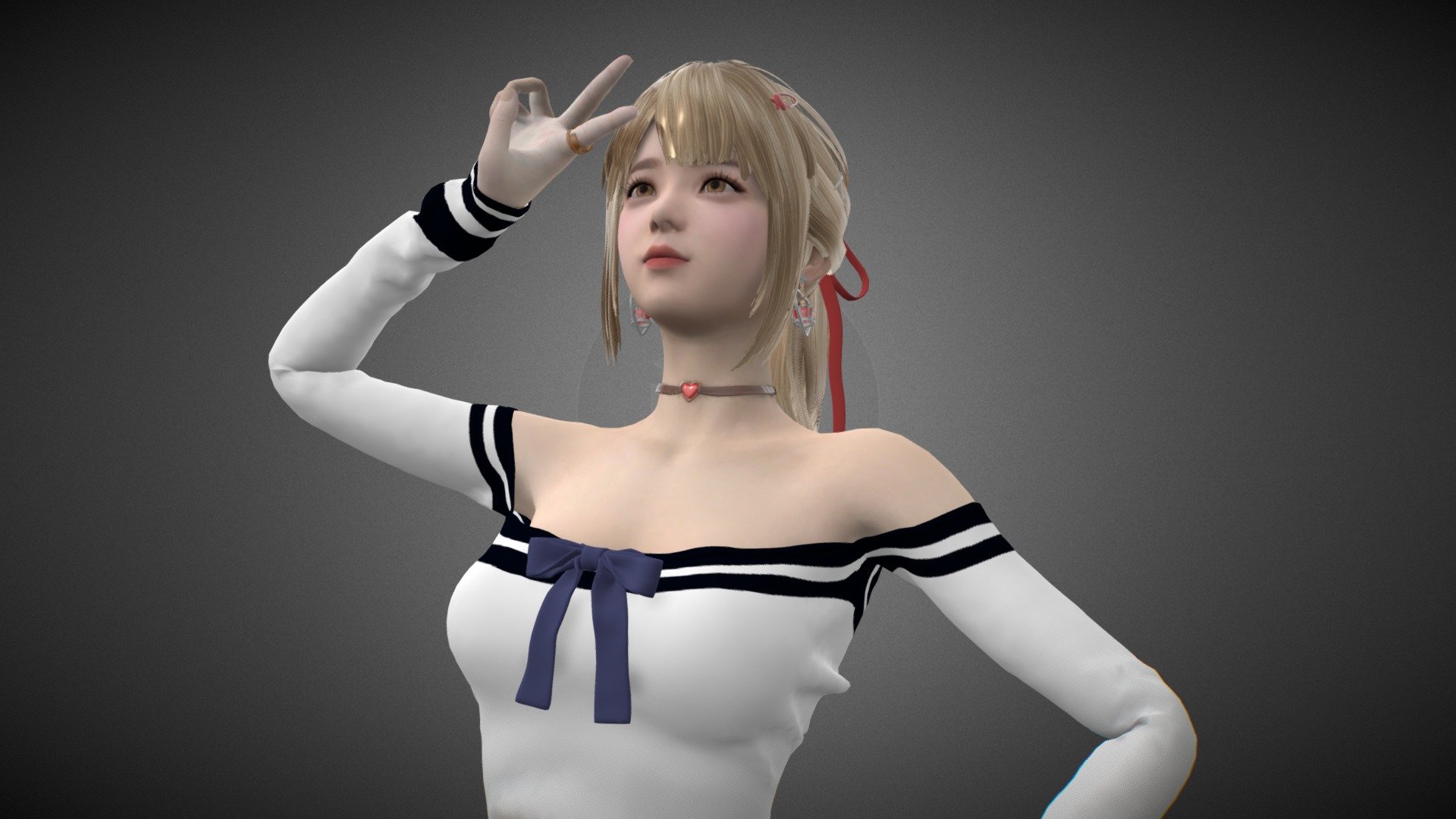 Not my model. I didn't do it.

Model extracted from Together BnB Early Release Game by Aurora Games.
I fix the texture, UV and pose only 3d model
