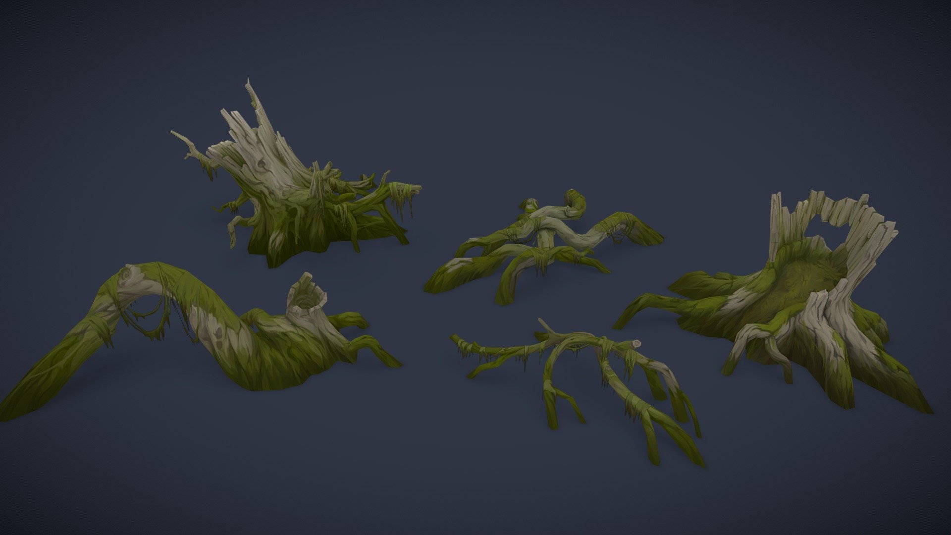 Last OutLander - Swamp Trees. Part 1 - 3D model by Dima Ryazanov (@Dee_Line) 3d model