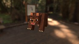 Minecraft Bear Animations bear, blockbench, low-poly, minecraft