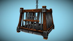 Monkey Cage cage, vr, stressjam, handpainted, low-poly, game, texture, hand