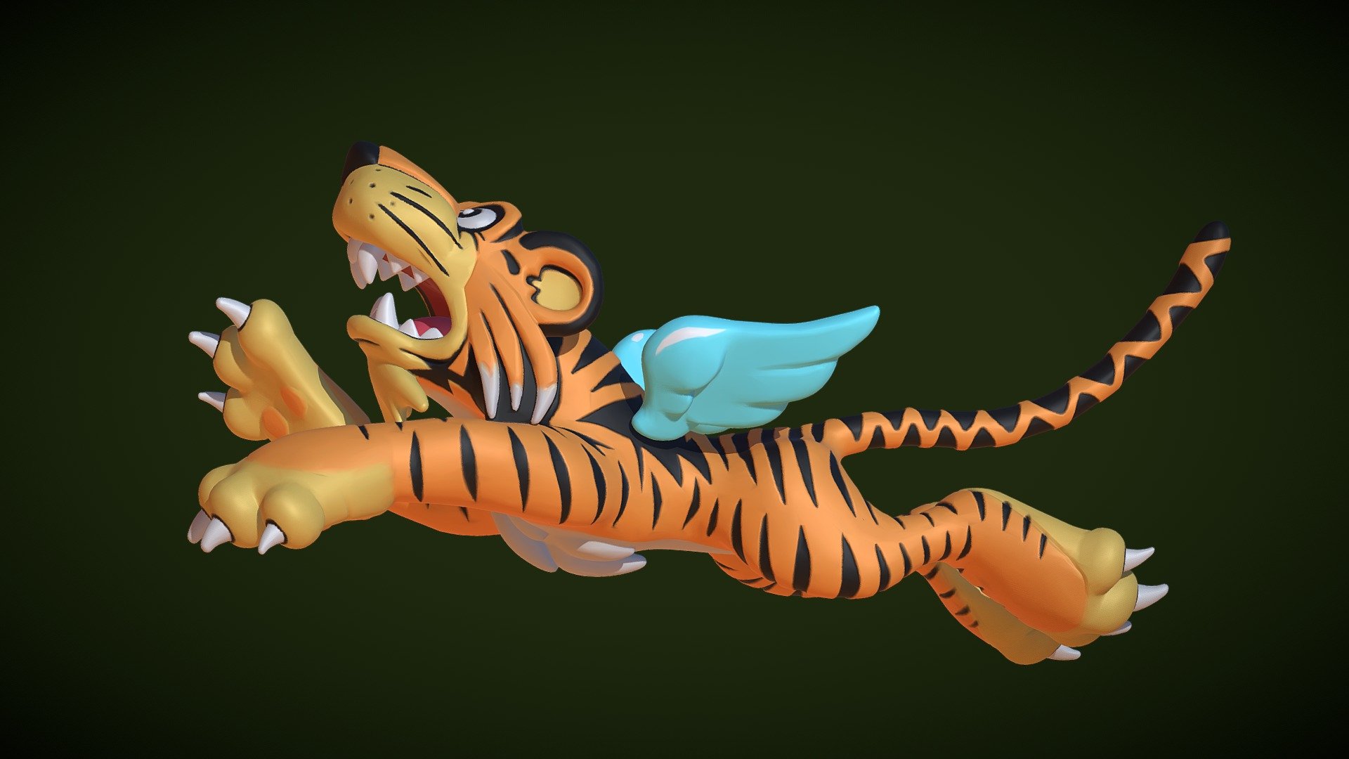 A 3D version of the famous logo of the Flying Tigers AVG. Massive fan of warplanes 3d model