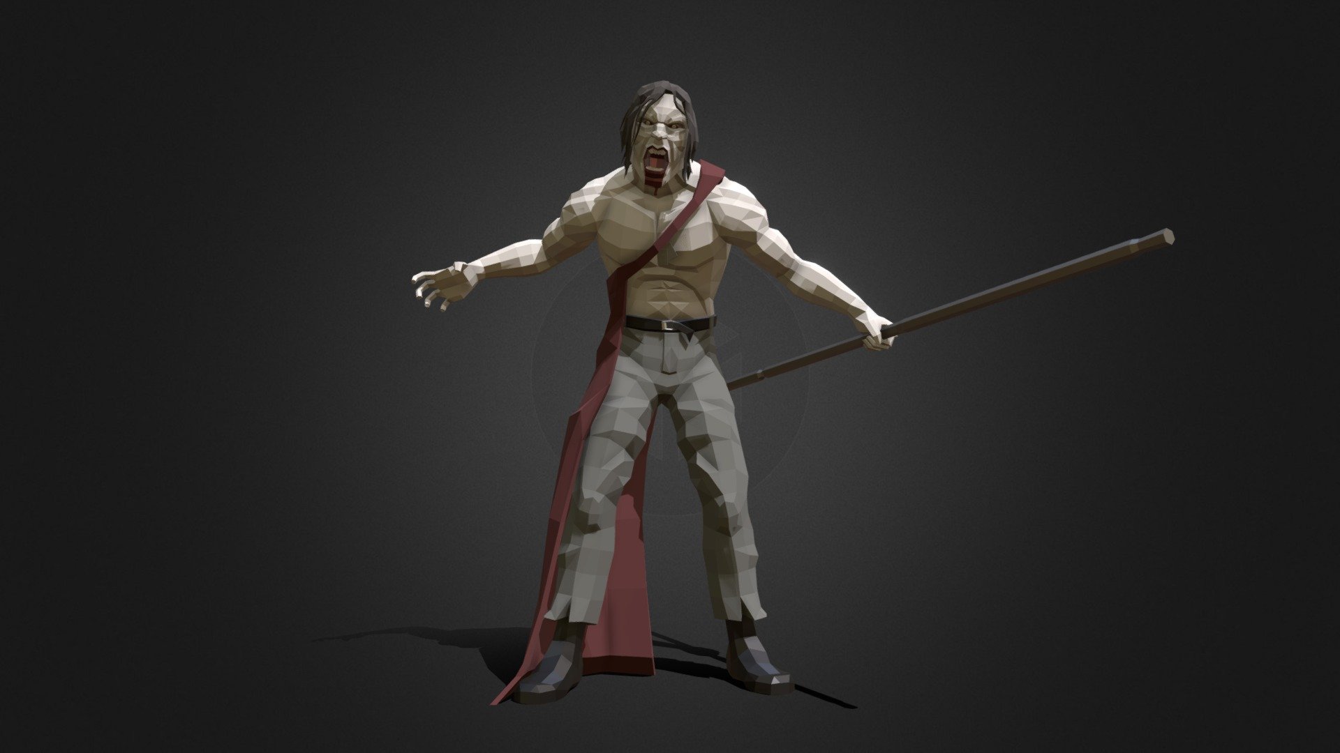 The zombie king of Army of the Dead, Zeus, as portrayed by Richard Cetrone. This is the eleventh character in my Armyverse series 3d model