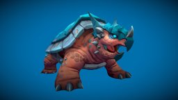 Stylized Fantasy Turtle turtle, rpg, shell, mmo, rts, fbx, moba, character, handpainted, pbr, lowpoly, creature, animated