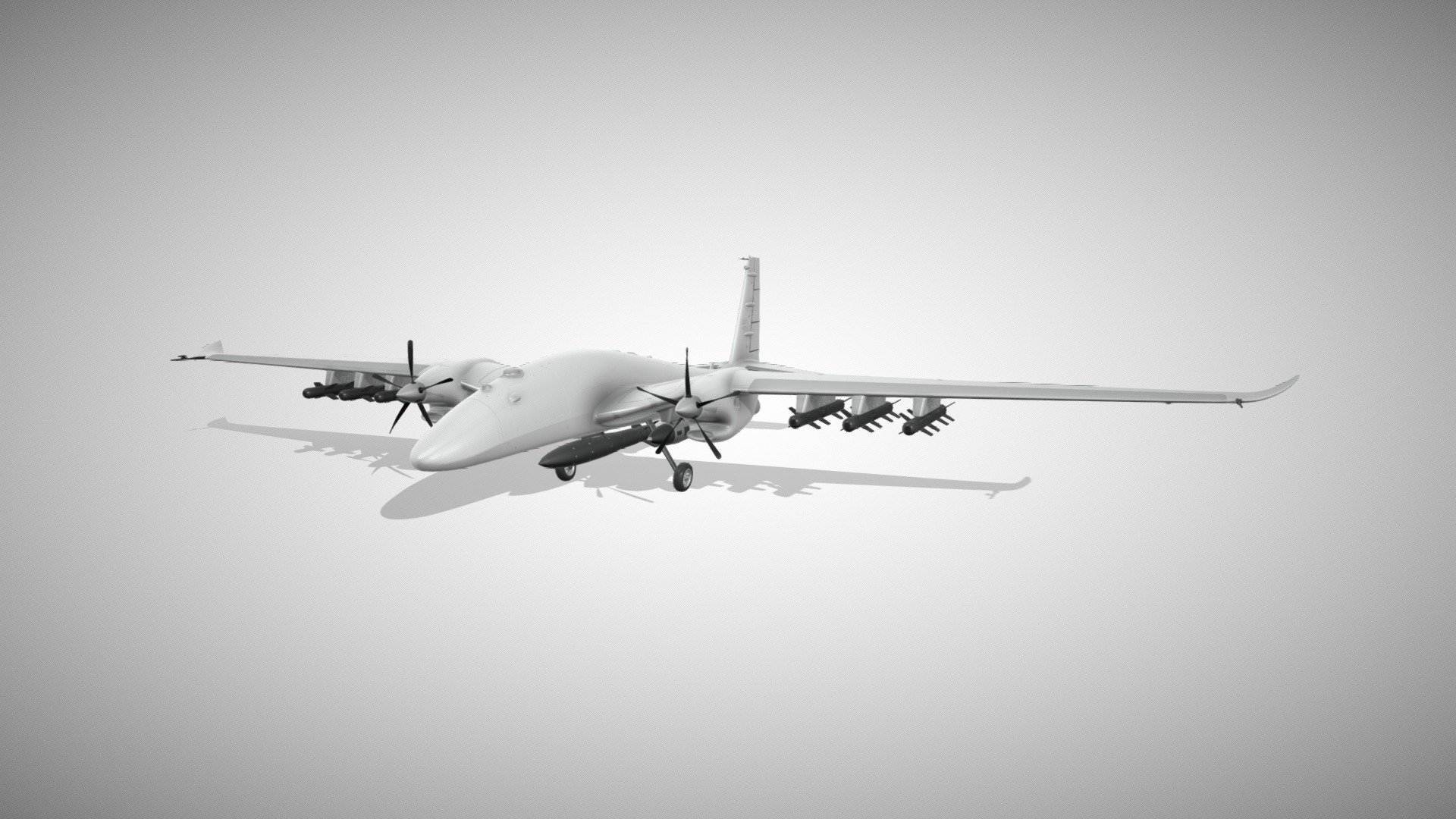 3D model of Bayraktar Akıncı drone 3d model