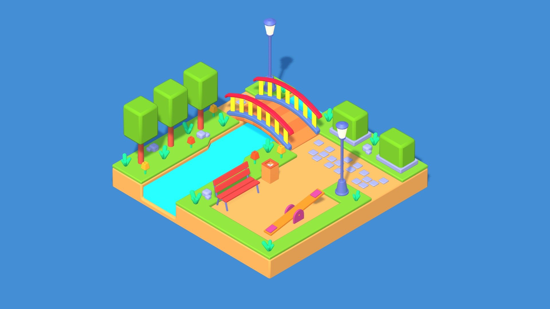 https://www.artstation.com/artwork/0nlWXE



Inspired in Walk in the Park by @polygonrunway

• https://youtu.be/Ica0yGG1thE - Low Poly Park 🌷 - Buy Royalty Free 3D model by Garu Games (@garugames) 3d model