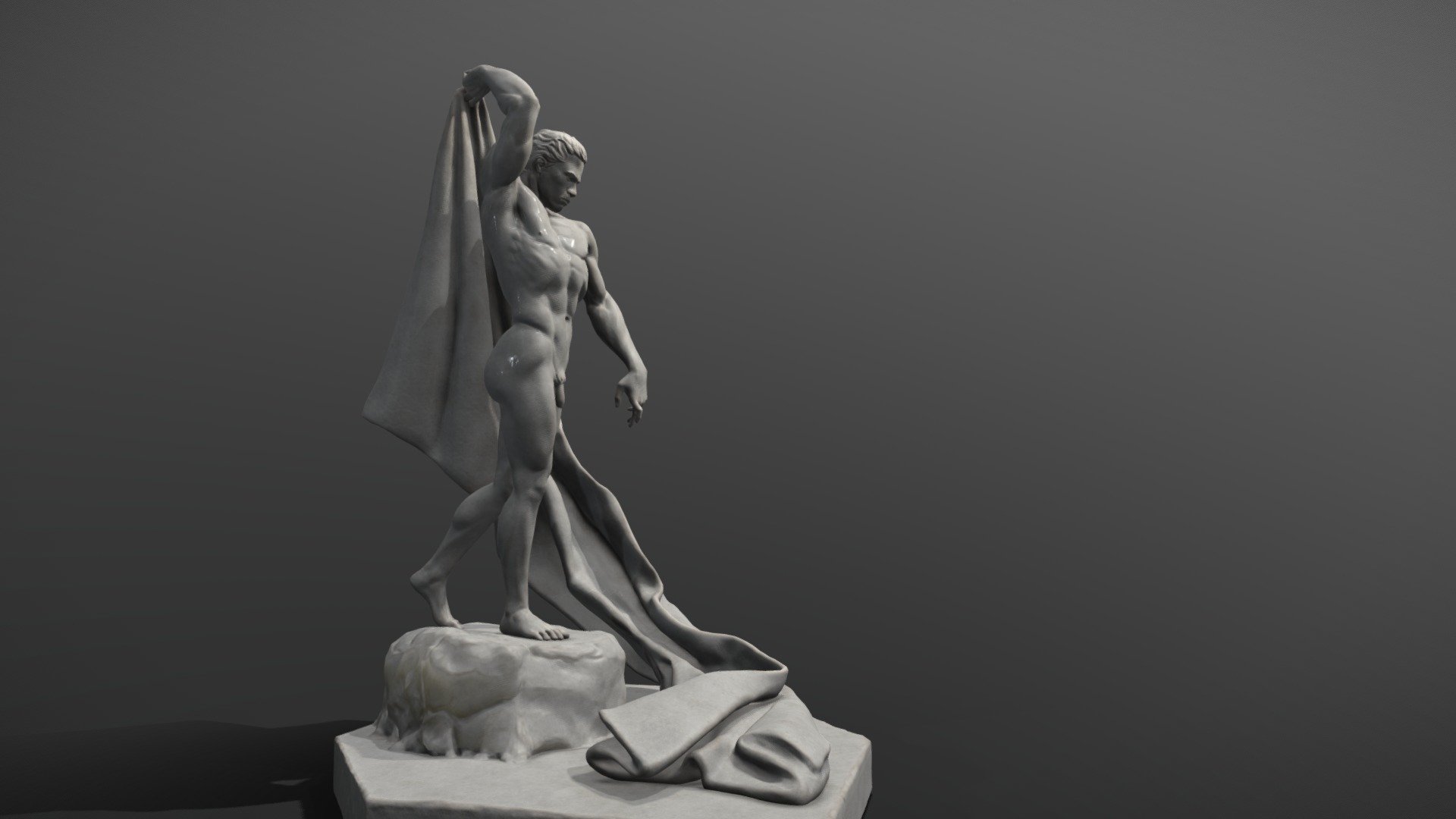 An anatomy and drapery study.

Check out my Artstation for some renders in Blender Cycles:
https://www.artstation.com/artwork/EVvmO2 - Laundry - 3D model by Julian Santiago (@julSan) 3d model