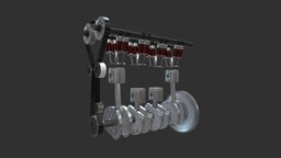 Animated Engine Parts 4T PBR