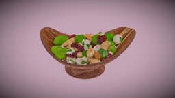 Wasabi and Nuts Trail Mix food, bowl, 3dscanning, photogrametry, foods, photogrammetrie, wasabi, foodscan, food3dmodel, almond, bowl-for-fruit, food-scan, wasabi-trail-mix, green-peas