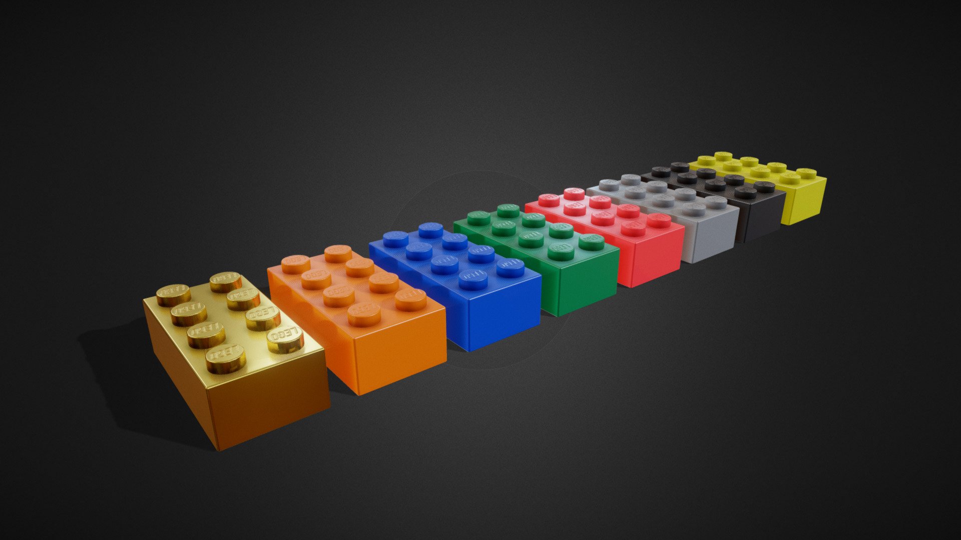 I hope I don't get in jail for that ^^'
It is exactly to scale - Lego Bricks - Download Free 3D model by BlackCube (@blackcube4) 3d model