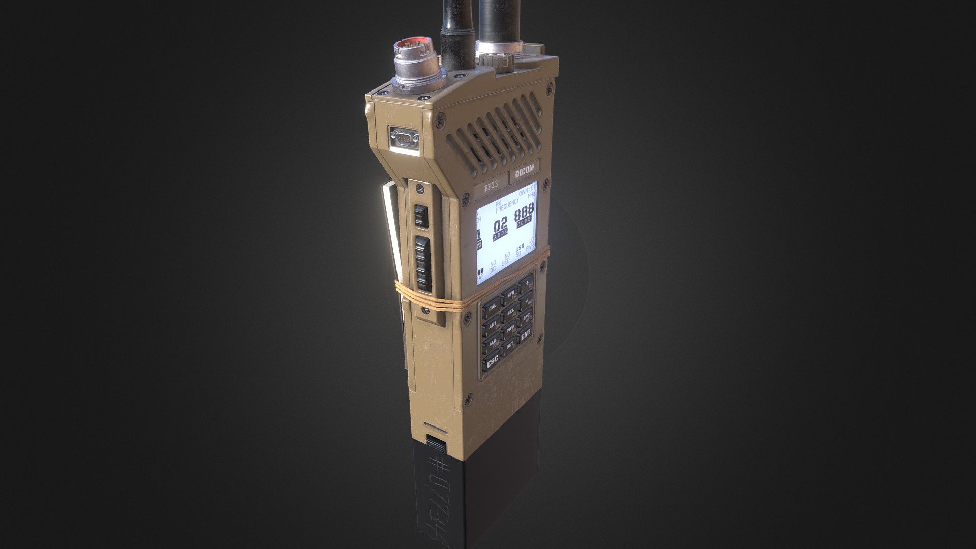 This is the asset I created for my Portfolio 6 class, a DICOM RF23 communications radio. Game ready with a high resolution bake. Modeled in Maya, texured with Substance Painter 3d model